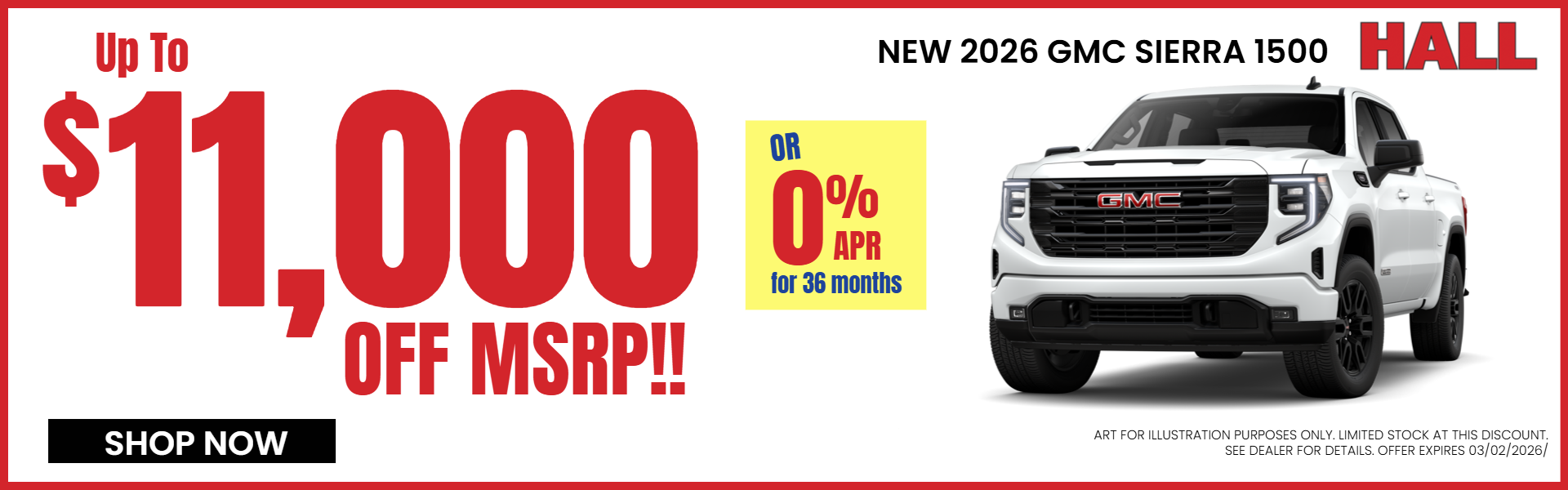 SIERRA 1500 OFFERS FROM HALL BUICK GMC IN TYLER, TX